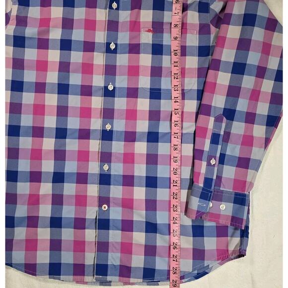 Tommy Bahama Siesta Key Check Collection Pink Blue Men's Large Long Sleeve - Picture 9 of 11